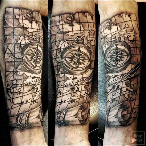 map tattoo sleeve|old world map tattoo.